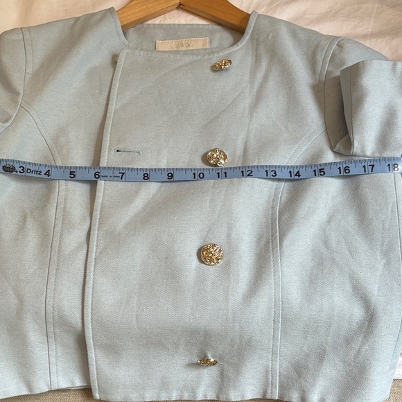 NWT Zara Sky Blue Blazer Small - Picture 9 of 10